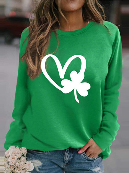 Neck Cotton Blends Sweatershi...