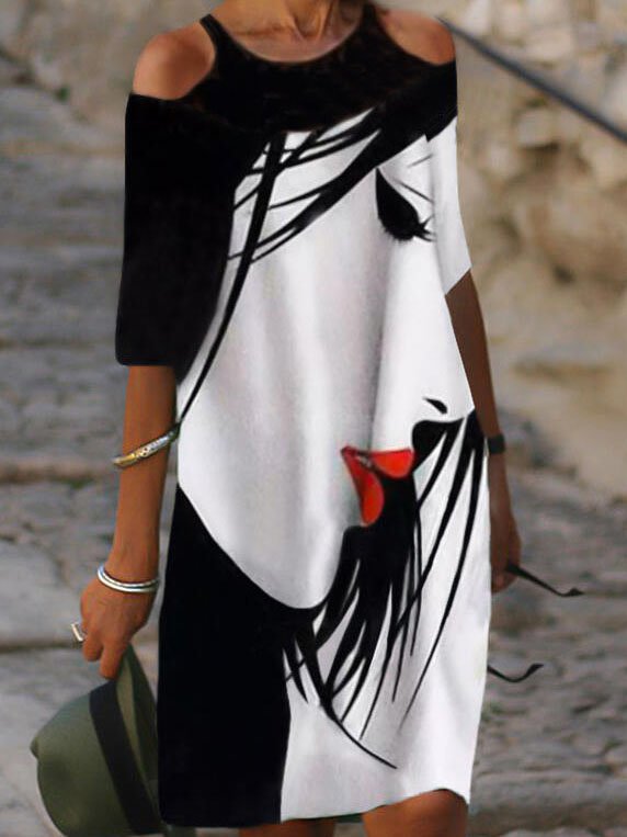 Shoulder Casual A-line Knitti...