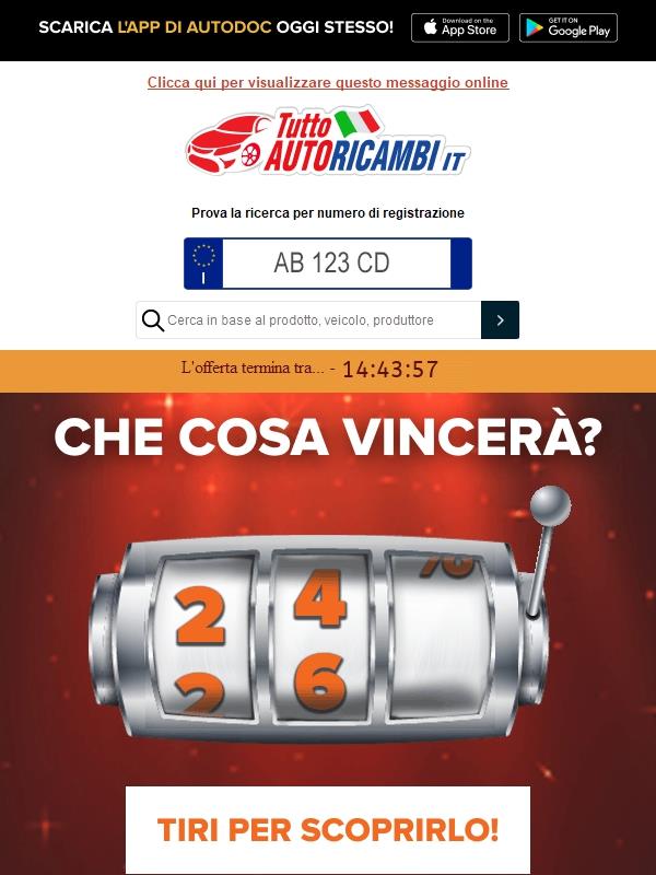 ❓🎰❔ Metta alla prova la Sua fortuna (restano soltanto poche ore!)