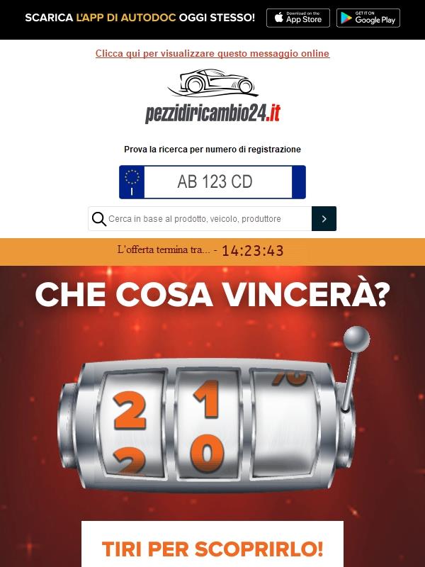 ❓🎰❔ Metta alla prova la Sua fortuna (restano soltanto poche ore!)