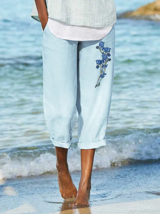 Cotton Blends Casual Floral P...