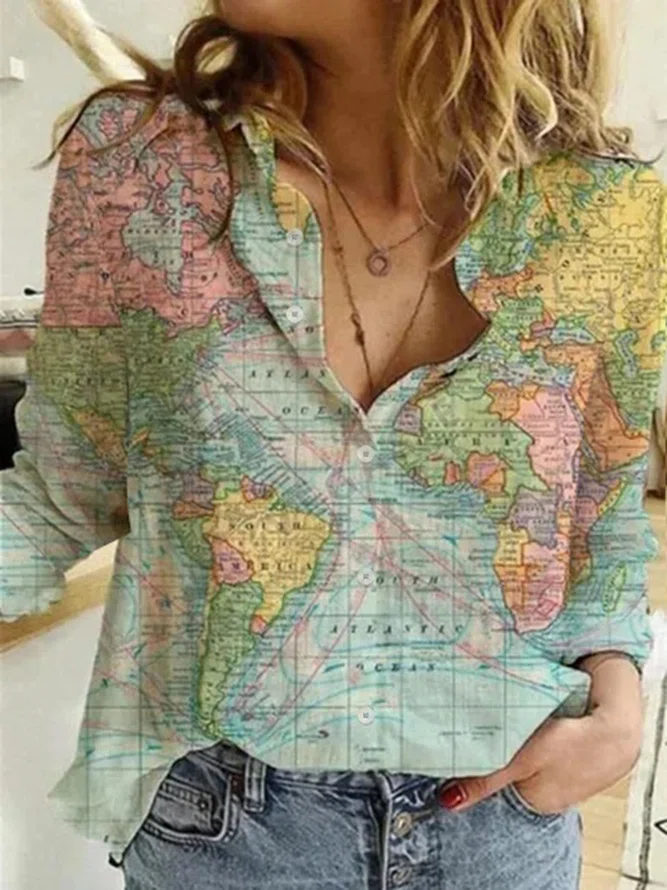 Teenagers Unisex Buttons Shir...