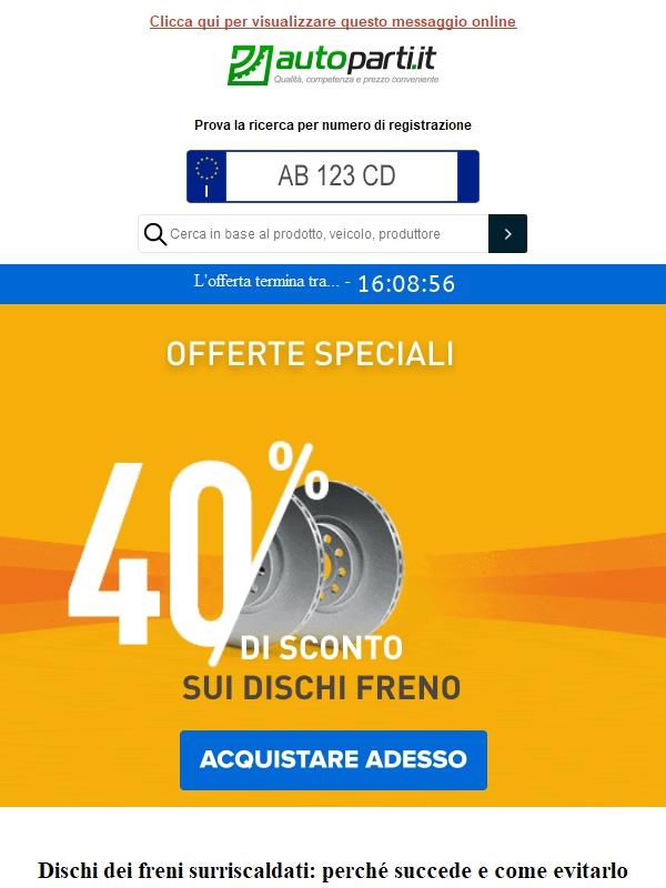 ➡️40%⬅️ di sconto su dischi freno ️🌙 Solo fino a mezzanotte 👉