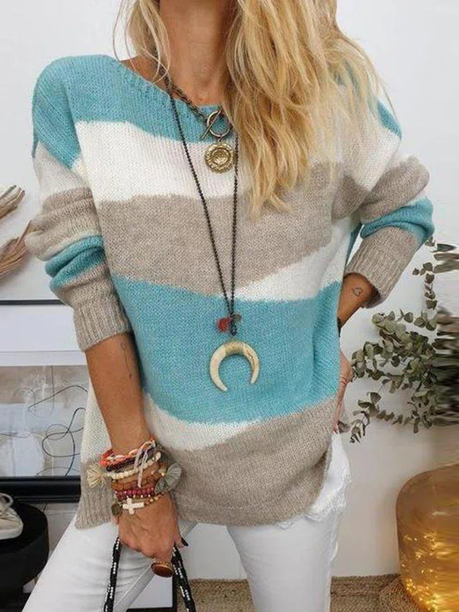 Round Neck Daily Casual Sweat...