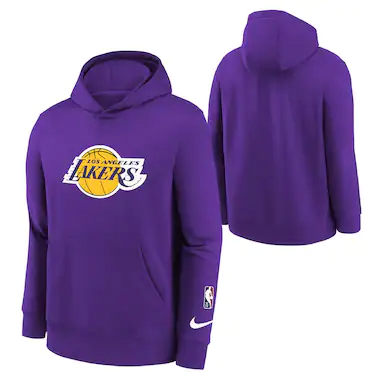 Felpa con cappuccio in pile con logo Nike Essential Los Angeles Lakers - Bambini