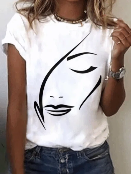 Casual Round Neck Shirts & To...