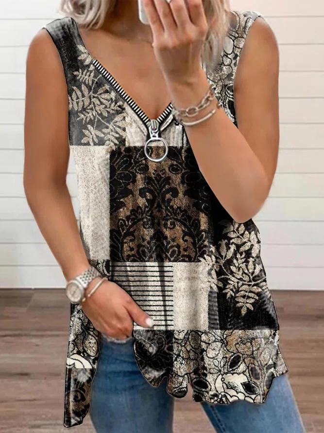 V Neck Loosen Short Sleeve To...