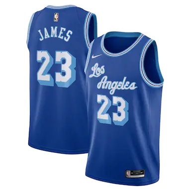 Los Angeles Lakers Nike Classic Edition Swingman Jersey - Blue - LeBron James - Mens