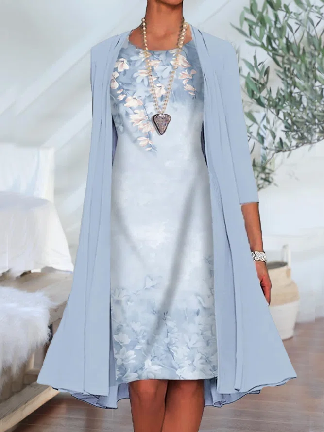 3/4 Sleeve Two-piece Mini Dre...