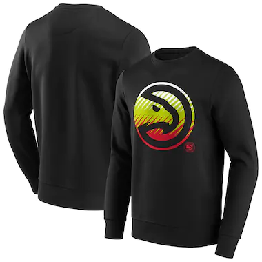 Felpa girocollo con logo Fade Graphic di Atlanta Hawks Fanatics - Uomo