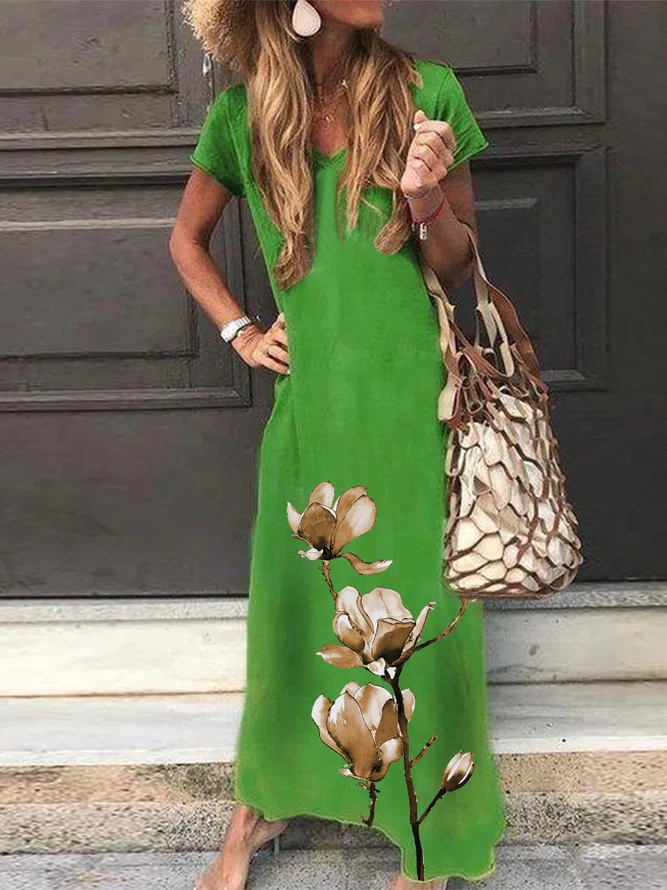 Vacation Short Sleeve Green M...