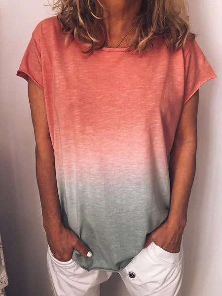 O-Neck Short Sleeve Women T-s...