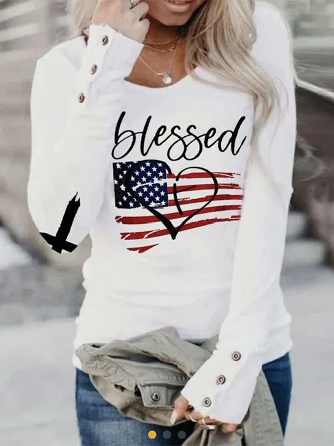 Casual Buttoned Long Sleeve T...
