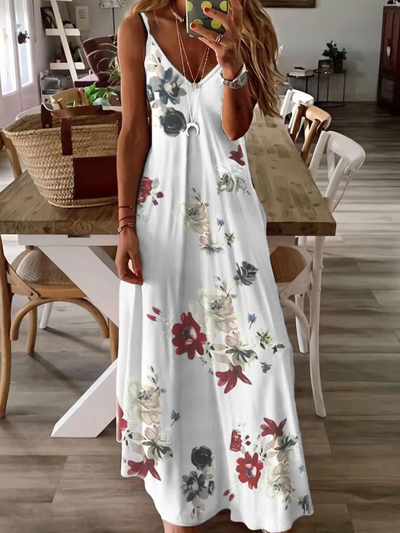 Sleeveless Cotton-Blend Dress...