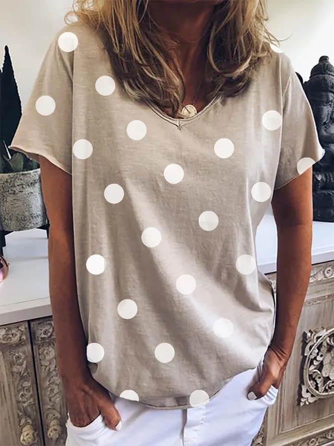  Short Sleeve V Neck Tee Shir...
