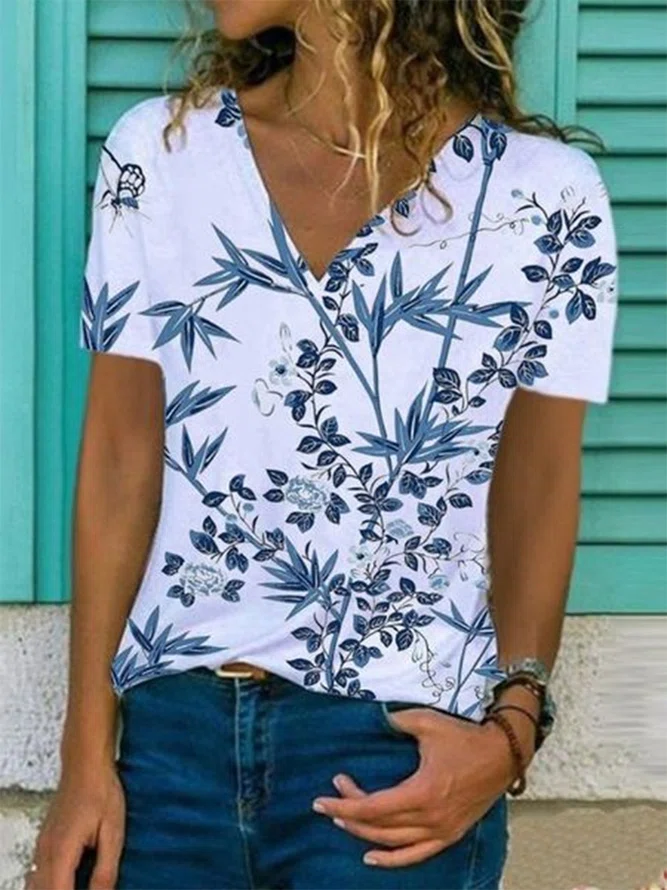     Floral Short Sleeve T-Shi...