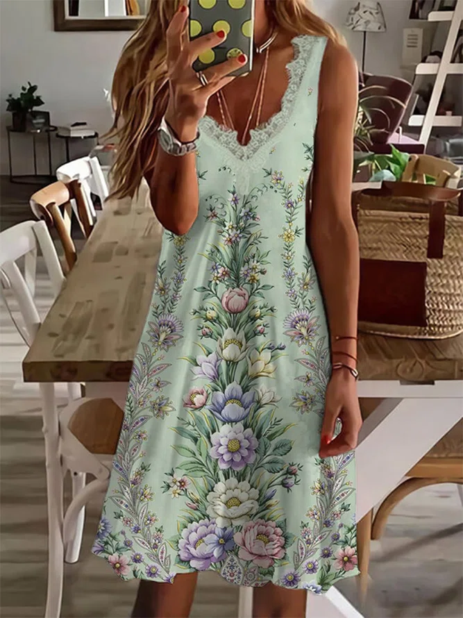 Regular Fit Sleeveless Lace K...