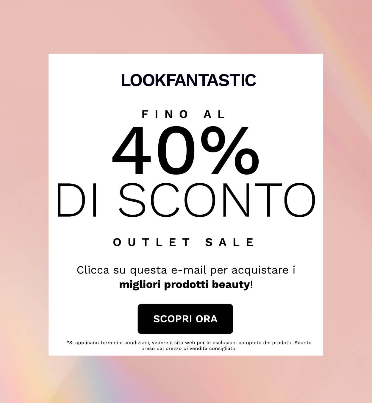 Up to 40% off outlet sale