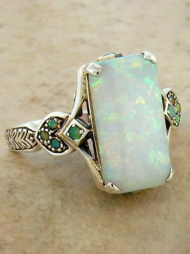 White Opal   Ancient Silver R...