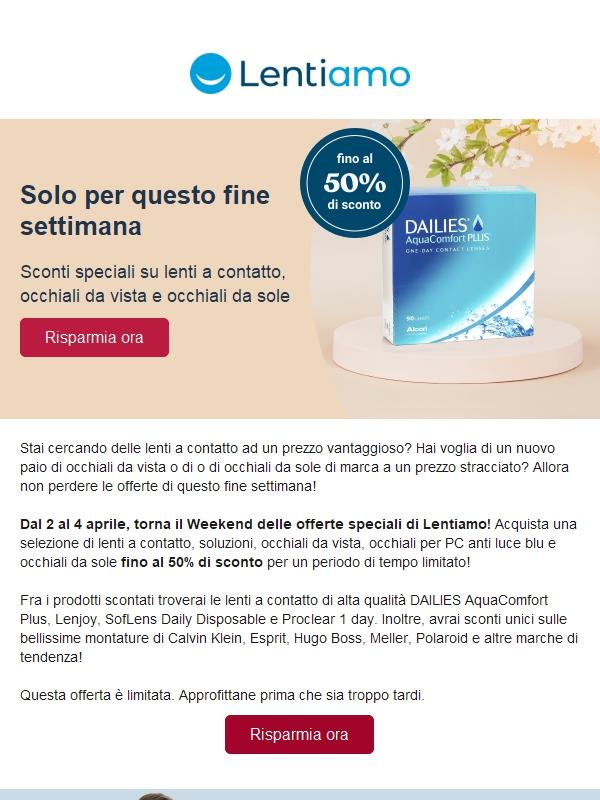 Lentiamo: Solo per questo weekend: 50% di sconto su lenti, occhiali, occhiali  da sole e altro! 🔥 | Jekoo
