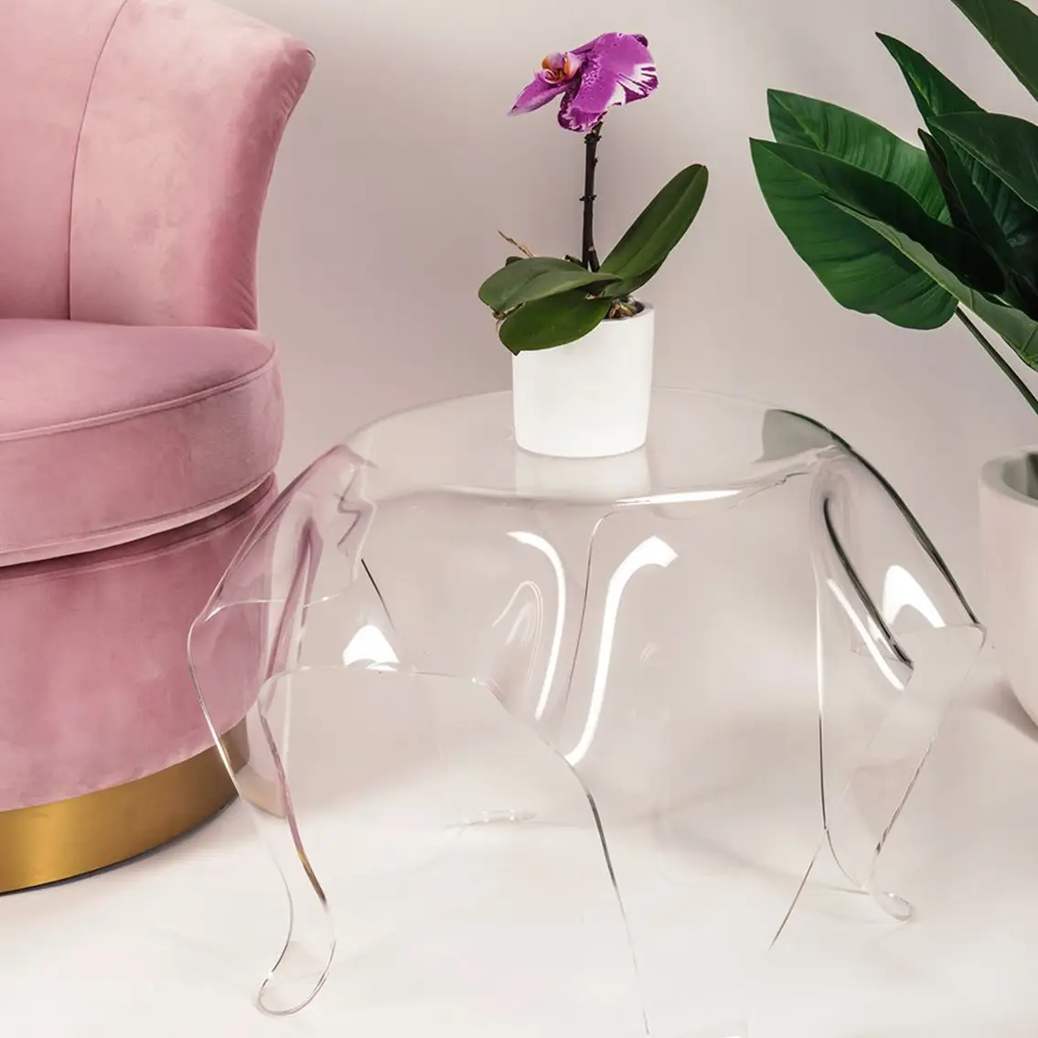 Iplex arredamento in plexiglas trasparente.