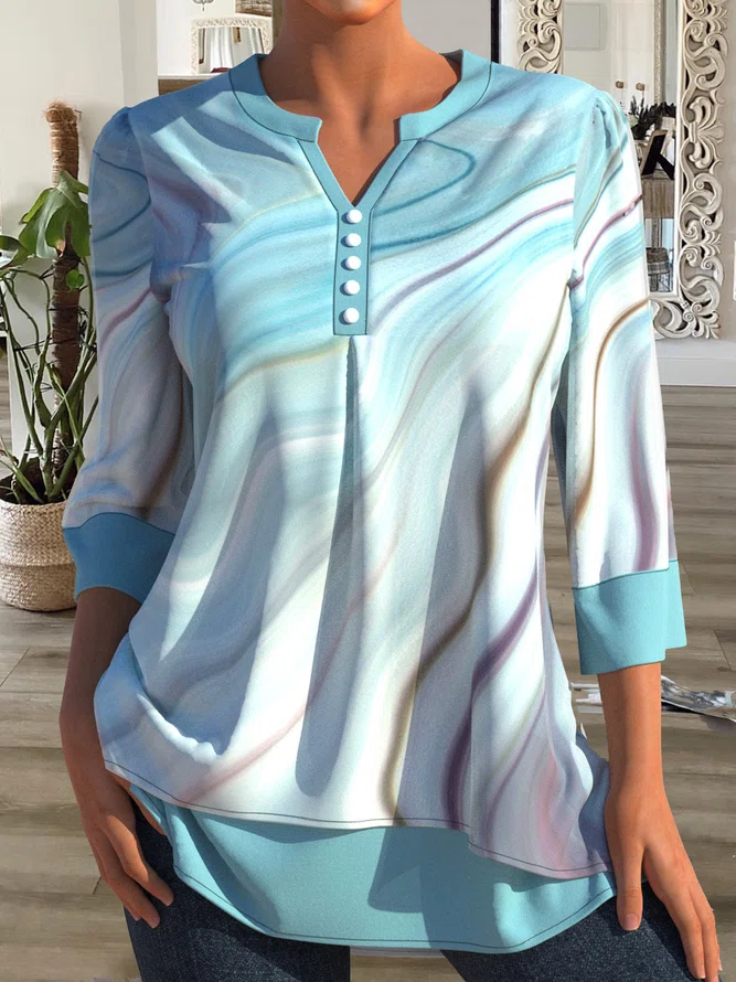 buckle loose top T-shirt Plus...