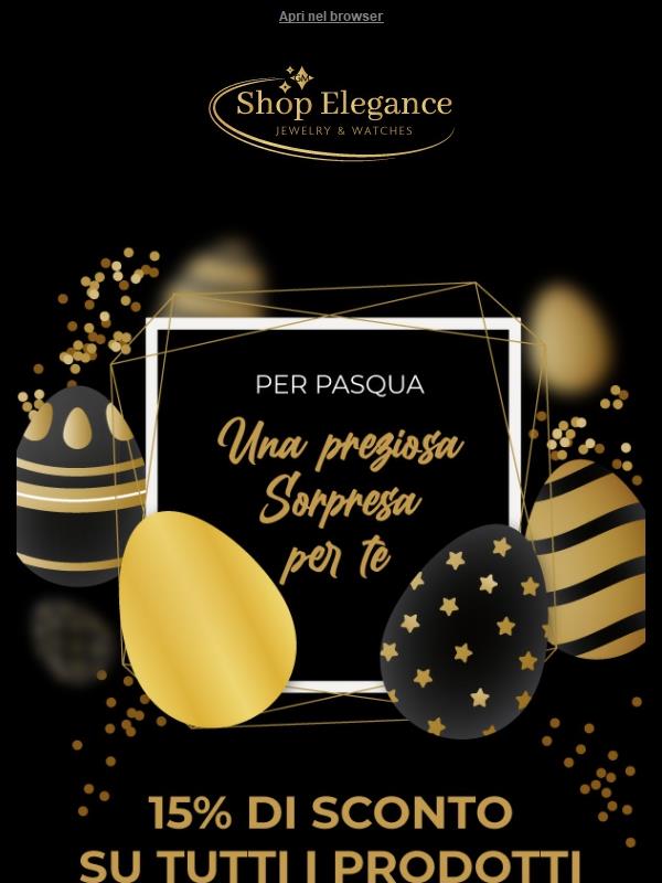 Per te il 15% di sconto su gioielli, orologi e accessori