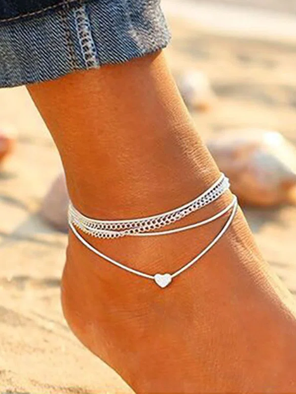 double-layer chain foot ornam...