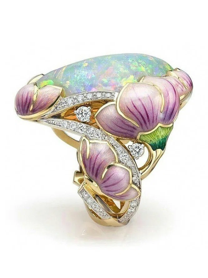 Opal Painted  and  Flower    ...