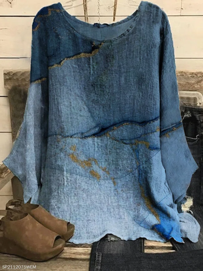 Marbling Loosen Daily Tunic T...