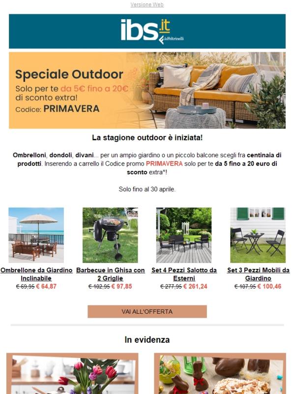 Speciale Outdoor: con il codice PRIMAVERA fino a 20 euro di sconto