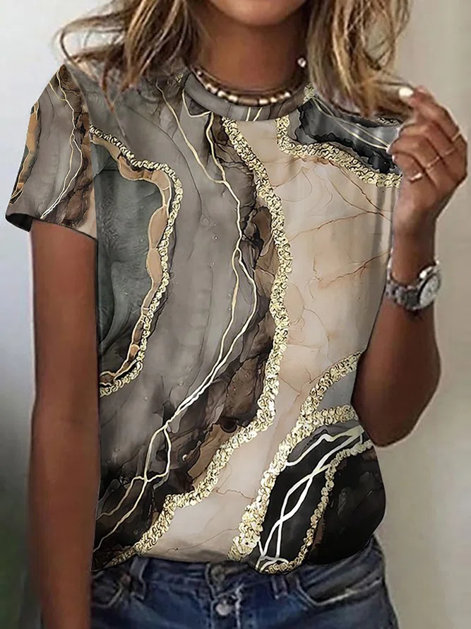 Short Sleeve Round Neck T-Shi...