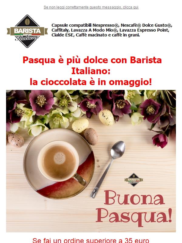 Pasqua è più dolce con Barista Italiano!
