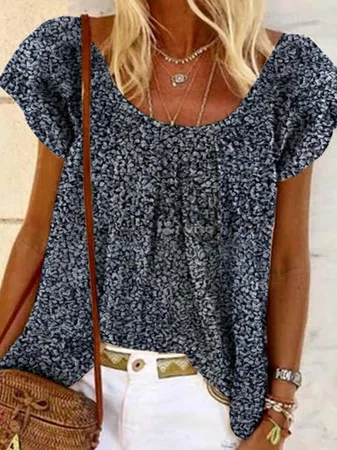 Regular Fit Short Sleeve Blou...
