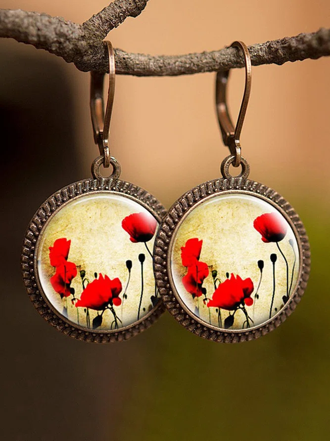      Time Stone Floral Earrin...