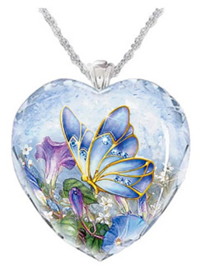 JFN  Heart Butterfly   Neckla...