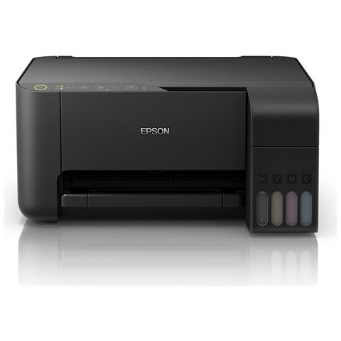 EPSON Stampante Multifunzione EcoTank ET-2710 Inkjet a Colori Stampa Scansione Copia A4 10 ppm (B / N) 5 ppm (a Colori) WiFi USB 2.0