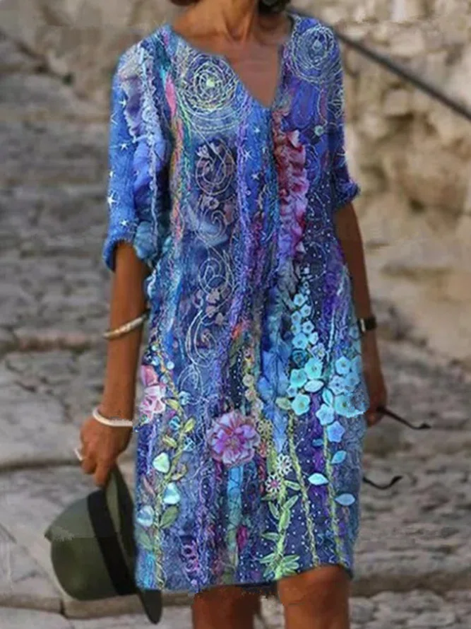 Printed Geometric Casual Mini...