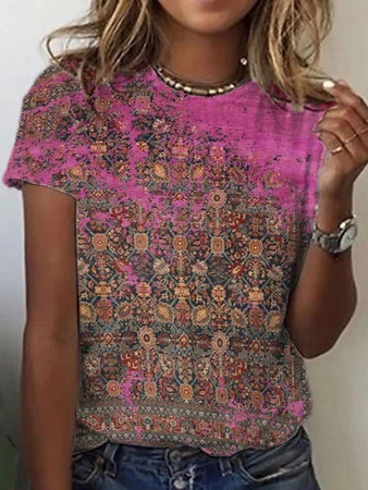 Tribal Casual Short Sleeve T-...