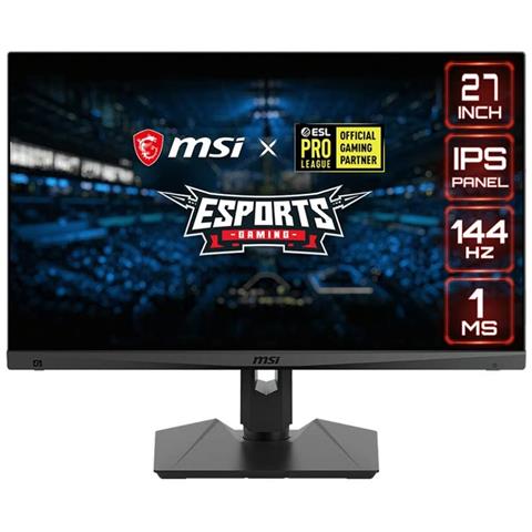 MSI Monitor LCD IPS 27'' Gaming Optix 1920 x 1080 Full HD Tempo di risposta 1ms Frequenza di aggiornamento 144Hz