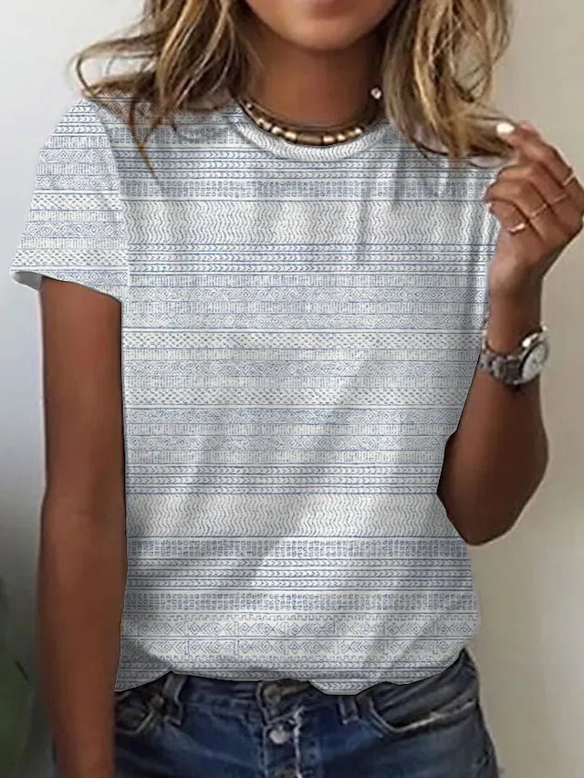 Casual Tribal Short Sleeve T-...