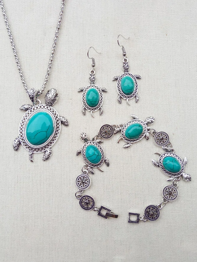 Turtle Necklace and Earrings ...