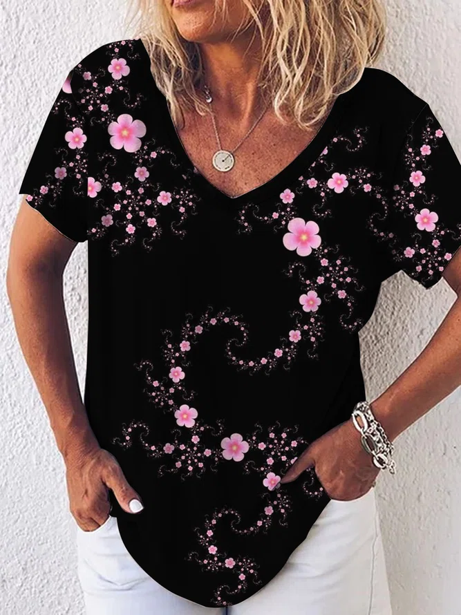 loose holiday top T-shirt Plu...