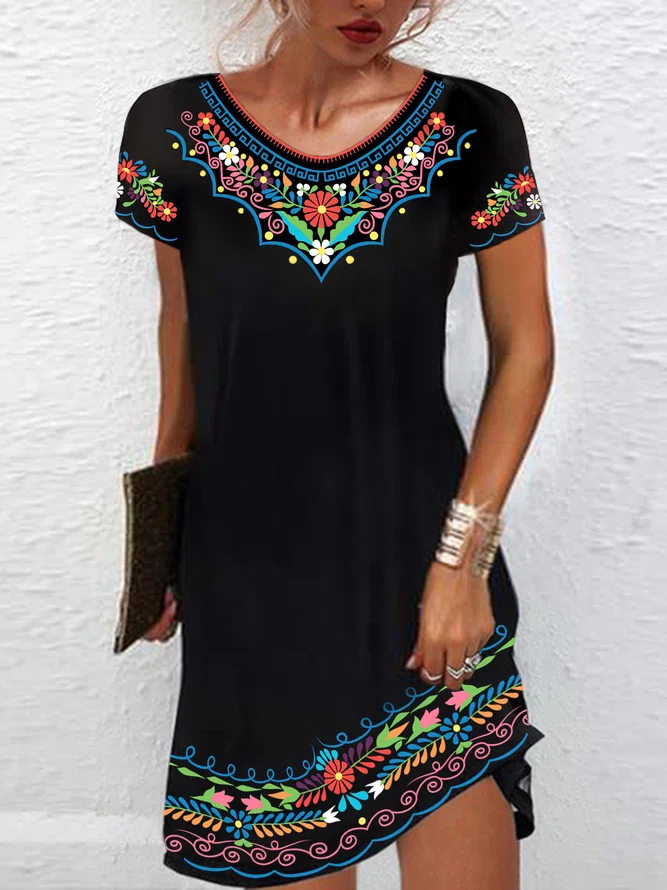 Floral Tribal Casual Mexican ...