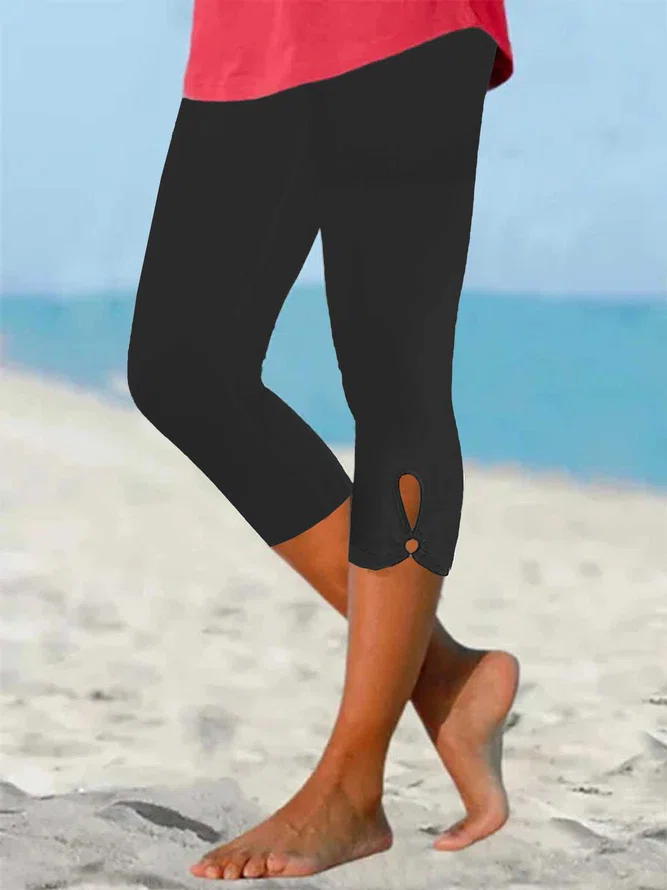 JFN Solid Basic Capris Leggin...