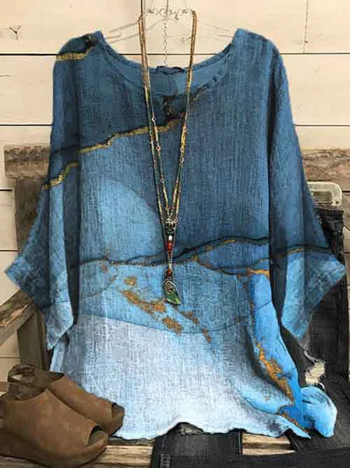 Marbling Loosen Daily Tunic T...