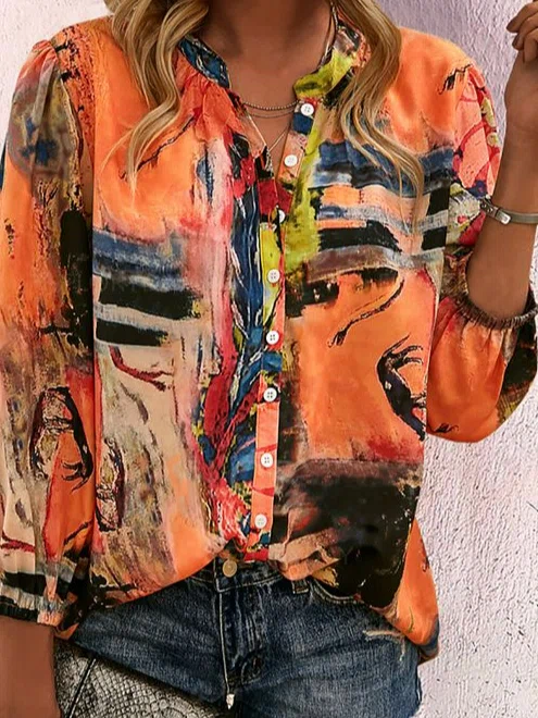 Abstract Vacation Long Sleeve...