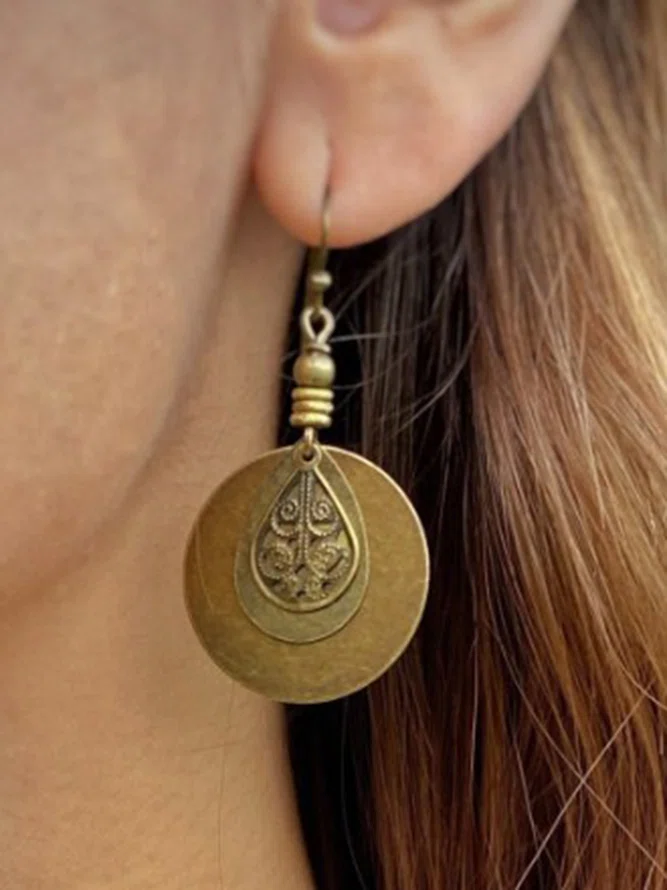  Bohemian Bronze Metal Earrin...