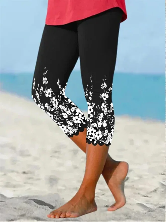     Floral Regular Fit Leggin...