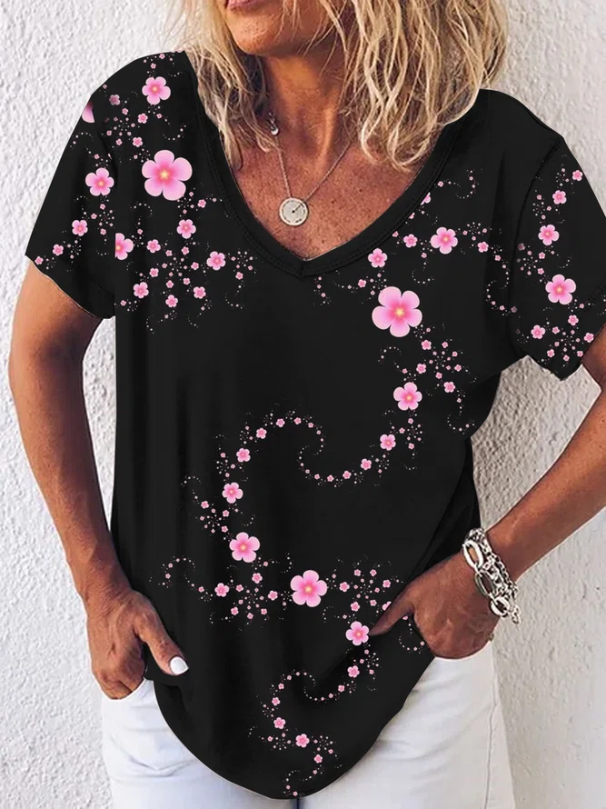 loose holiday top T-shirt Plu...